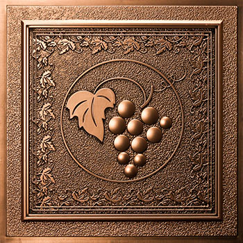 Grape Vines Ceiling Tile - Antique Bronze