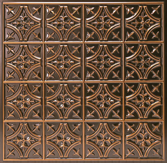 Antique Copper Faux Tin Ceiling Tiles