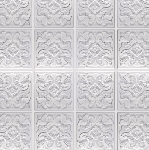 Florentine White Ceiling Tile Picture