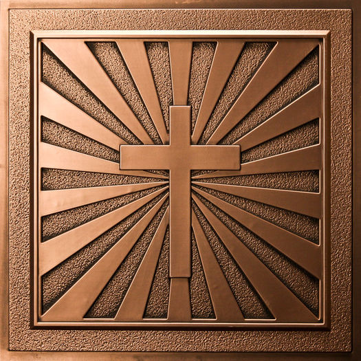 Bronze Church Cross Ceiling tile