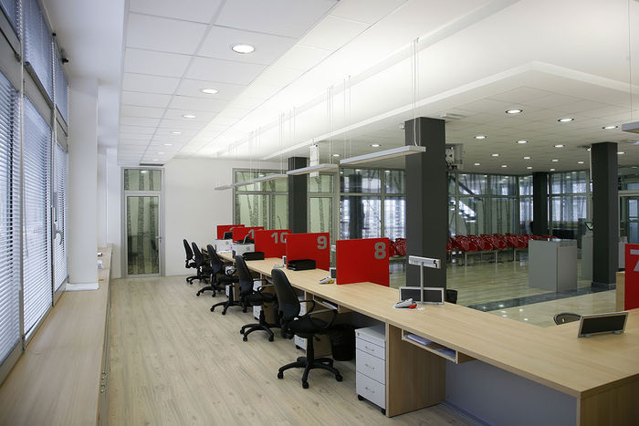 2x2 Acoustic Ceiling Tiles in Call Center