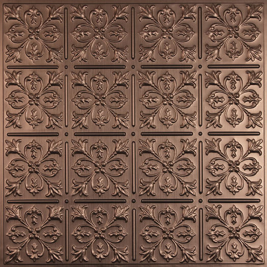 Fleur-de-lis Bronze Ceiling Tile