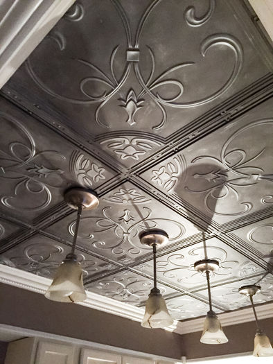 Installation Picture of the French Quarter Antique Ceiling Tile