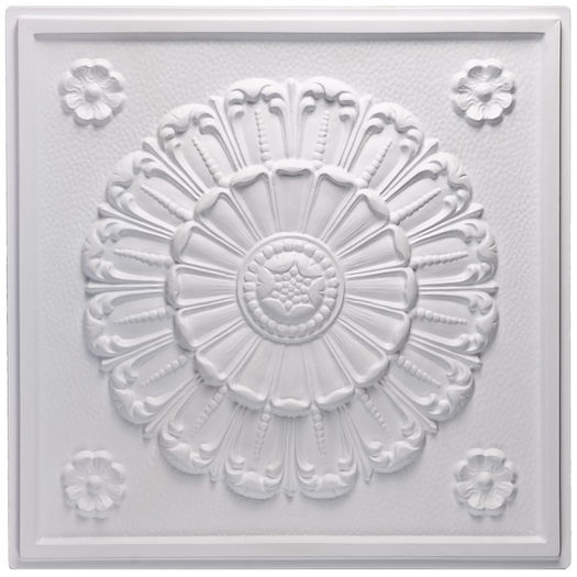 Medallion White Ceiling Tile