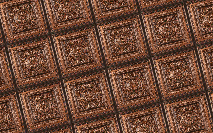 Antique Ceiling Tiles used in a 2x2 Grid