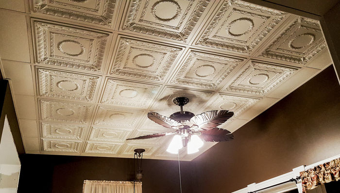 Drop Ceiling Tiles in an Elegant Room