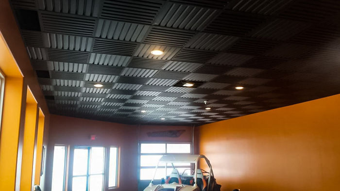 Southland Black Ceiling Tile used in a Garage