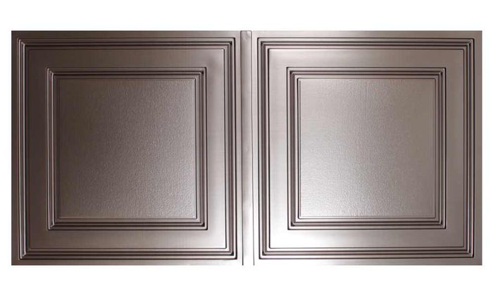 Stratford| Vinyl Ceiling Tiles| Faux Pewter 2x4