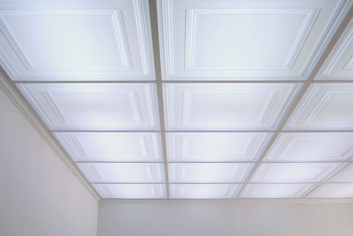 Translucent Tiles Installed in Ceiling Grid