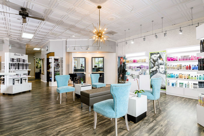 Stratford White Ceiling Tile used in a Salon