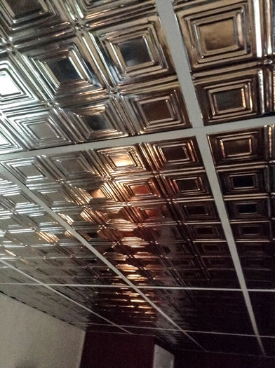 Tin Ceiling Tiles in Grid