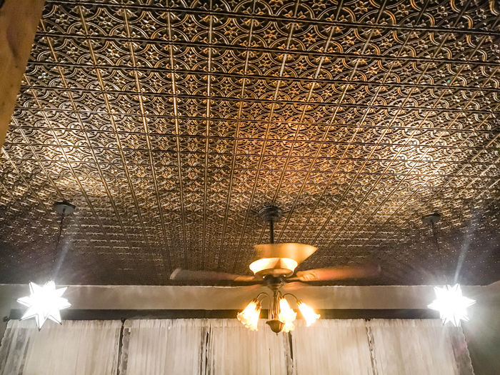 Verona Antique Gold 2x2 Ceiling Tile Installation